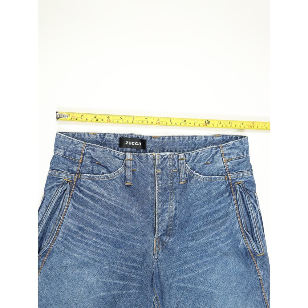 Japanese Designer Rare Zucca Architectural Wide Leg Denim Jeans Made in Japan 30 - Picture 12 of 15